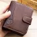 Bullcaptiine Genuine Leather Zipper Credit Card Holder ID and Clutch Designer Wallet High Quality High Capacity Mens Wallet