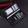 Long Men's Bifold Leather Wallets Money Purse Multi Credit Card Holder Checkbook Purse Long Wallet Clutch