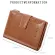 Caze Kyts Men's Short Wallet Large Capacity Button Zipper Wallet Oil Wax Leather Soft Leather Coin Purse New