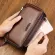 Long Wallet Men Double Zipper Coin Pocket Purse Men Wallets Casual Business Card Holder Vintage Large Wallet Male Clutch