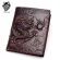Chinese Dragon Wallet Vintage Genuine Leather Men's Wallets Design Pattern Male Folding Long Short Purse Cardholder