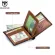 Bullcaptain Rfid Shielding Men's Leather Wallet Double-fold Slim Wallet Multi-card Card Package Id Bag