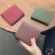 Genuine Leather Women Wallet Short Coin Purse Women Small Wallet Multifunction Solid 2 Fold Type Card Holder Purse