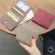 Genuine Leather Women Wallet Short Coin Purse Women Small Wallet Multifunction Solid 2 Fold Type Card Holder Purse