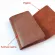 Portable Solid Genuine Leather Small Money Clips Wallet Mini Men's Purse with Magnet Hasp Brown Coffee