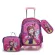 Children's schoolbag three-piece trolley bag 3d stereo detachable six-wheeled trolley student schoolbag shoulders