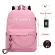 Mochila Friends Pink Backpack Women Backpacks Lapbackpack Bookbags Usb Charge School Bags For Teenage Girls Boys Travel Bags