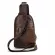 High Quality Men Genuine Leather Single Backpack Rucksack Vintage Real Cowhide Brush Color Shoulder Bag Crossbody Chest Bags