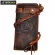Retro Crazy Horse Leather Handmade Me Designer Ca Chain Wlet Me Multi-Layer Day Clutch Bag Se 3377
