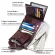 Men RFID BLOC TRIFOLD WLET GENUINE LeATHER OOR POCET HI QUITD HOLDER WLETS with Anti Theft Chain