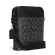 กระเป๋าสะพาย COACH แท้ กระเป๋า Coated Canvas ลาย Signature และหนังแท้ สายผ้า COACH 4010 Men Houston Flight Bag In Signature Coated Canvas Black