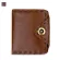 Factoo Men's Ort Wlet Me Hasp Se Card Holder Cowhide Folding Vintage 100% Genuine Leather Large Capacity Money Bag