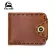 Factoo Men's Ort Wlet Me Hasp Se Card Holder Cowhide Folding Vintage 100% Genuine Leather Large Capacity Money Bag