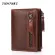 Disnoci Ort Men's Pruses Genuine Leather Wlet Men Multi-Function Zier Cion Wlet L Wax Leather Man Card Hr