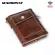 New RFID Tion Genuine Leather Men Wlet CN SML OORT Card Holder Chain Portfolio Portomones