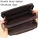 Organizer Wlet Men Double Zier Monedero Hombre Ca Se For Men Large Clutch Me Passport Cer Portefeuille Homme