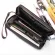 Men's fashion clutch bag, long capacity, lychee, zipper, wallet