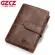 CZ Genuine Leather Retro Men Wlets Hi Quity Famous Brand Hasp Design Me Wet Card Holder for Men's Se Carte