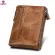 100% Crazy Horse Genuine Leather Men Wlets Credit Business Card Holders Double Zier Cowhide Leather WLET SE CARTE