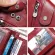 Genuine Leather WLETS WOMEN HASP ZIER OORT SML RFID Card Holder Wlet Ladies Red CN SE Portfel Dam