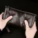 New, man's wallet, multiple cards, leather wallet, zipper, clutch bag, silver bag, coin