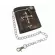 Jnet Crucifix Sull Retro Men Wlet Pu Leather Billfold Chain Zier Folded Se Card Holder Detachable L Chain
