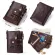 100% Genuine Leather Men Wlet CN SML Mini Card Holder Chain Portfolio Portomones