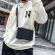 Large -style shoulder bag, Korean style fashion for men