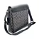COACH COAETED CANVAS Signature Shoulder Bag, Signature pattern, genuine leather lid, new fabric, COACH 573 Men Signature Coated Canvas Houston Map Bag Black