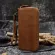 Vintage Men Double Zier Wlet Crase Genuine Leather Card Holder Zip Around Clutch SE Phone Bag CN POCET BAG