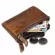 Grojo Crazy Horse Cowhide Leather Wlet Ort Anti RFT BRU Men Wlet Double Zier Wlet CN SML WLET