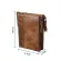 Grojo Crazy Horse Cowhide Leather Wlet Ort Anti RFT BRU Men Wlet Double Zier Wlet CN SML WLET