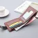 Men's WLET OORT SEON BRITI CA Multi-Function Card Bag Magnetic BUCLE RETRO TRANGLE FOLDING 644