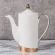 British After Set Ceramic Golden Tea Pot White European Style High Coffee Pot Filter Porcelain Teapot