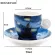 European Van Gogh Starry Sky Painting Coffee Cups Saucers Set Ceramic Art Latte Mugs for Home Office Afternoon Teacup Sets