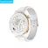 Hyperguider สมาร์ทวอท์ชสำหรับผู้หญิงสุภาพสตรีกระจกแซฟไฟร์เซรามิกอัลลอย Smartwatch สนับสนุน Xiaomi Huawei Samsung iPhone HW3 mini