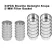 24PCS 51mm 2-Cup High Pressure Breville Delonghi Kruups Coffee Machine Filter Basket Pod Stainless Steel Single Layer Cups