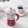 Red Print Coffee Maker Aluminum Alloy Moka Pot Espresso Mocha Latte Filter