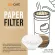 Cafflano Filter Paper Go-Brew, filter paper for use with Cafflano Go-Brew.