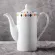 British Afternoon Tea Set Ceramic Golden Tea Pot White European Style High Coffee Pot Filter Porcelain Teapot