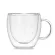 2PCS/Set Double Wall Glass Coffee Tea Cup Heat-Resistant Double Glass Handle Coffee Cup Transparent Mug
