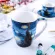 European Van Gogh Starry Sky Painting Coffee Cups Saucers Set Ceramic Art Latte Mugs for Home Office Afternoon Teacup Sets