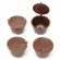 4 PCS/Pack Reusable Nescafe Coffee Capsule Filter Cup Cupsule Refillable Caps Spoon Reusable Filter Pod