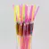 50pcs/pack Plastic Straws Craft Straws Party Supplies Fluorescent Umbrella Party Disposable Features Straw