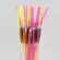 50pcs/Pack Plastic Straws Craft Straws Party Supplies Fluorescent Umbrella Party Disposable Features Straw