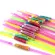 50pcs/Pack Plastic Straws Craft Straws Party Supplies Fluorescent Umbrella Party Disposable Features Straw