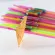 50pcs/pack Plastic Straws Craft Straws Party Supplies Fluorescent Umbrella Party Disposable Features Straw