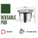 New Version for Nespresso Capsule Reusable Filter Stainless Steel Cup Espresso Pod for Essenza Mini D30 Coffee Machine