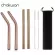 12mm Jumbo Stainless Steel Drinking Straw Drink Pearl Milkhake Fat Bubble Tea Metal Straws Cocktail Party with 2PC Brush Brush