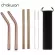 12mm Jumbo Stainless Steel Drinking Straw Drink Pearl Milkshake Fat Bubble Tea Metal Straws Cocktail Party With 2pc Brush Bag